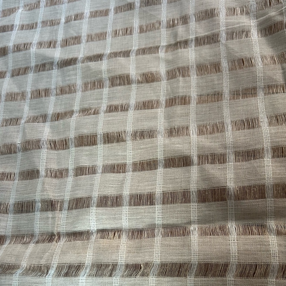 Henredon Vintage Levi Check Linen And Cotton Fabric 1 Yard
